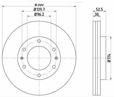 ÖN DİSK AYNA STAREX H1 08-13 300MMx6