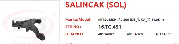 ALT SALINCAK L200 SOL 4X2-4X4 06-
