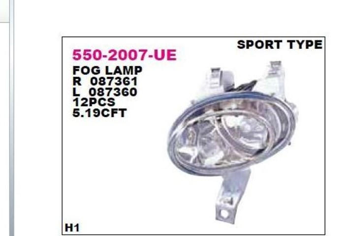 SİS FAR 206 SAĞ 98-05 SPORT 550-2007