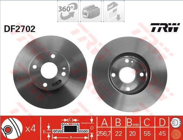 ÖN DİSK AYNA FAMİLİA 95-98 1.8 257MM