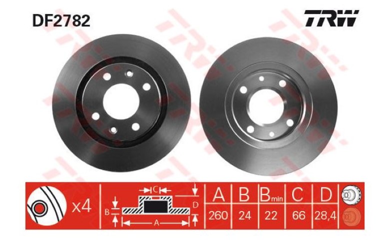 ÖN DİSK AYNA 406 1.6-1.8-2.0 260MM