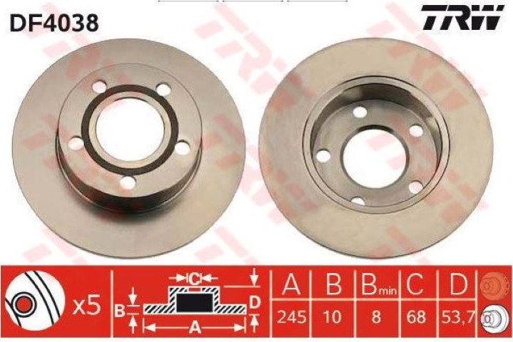 ARKA DİSK AYNA A6 1.8T QUATTRO/2.4 QUATTRO/2.7 T QUATTRO/2.8 QUATTRO/S6 QUATTRO/2.5TDI QUATTRO 97-