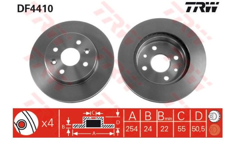 ÖN DİSK AYNA RİO 00-05 254.4MM