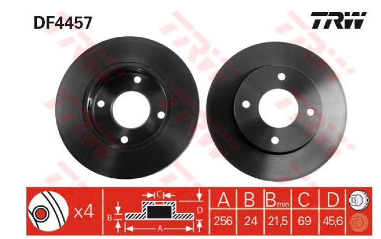 ÖN DİSK AYNA COLT 04-10 256MMx4