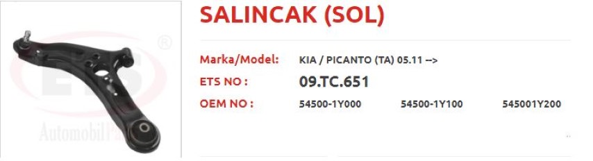 ALT SALINCAK PİCANTO-İ10 2011- SOL