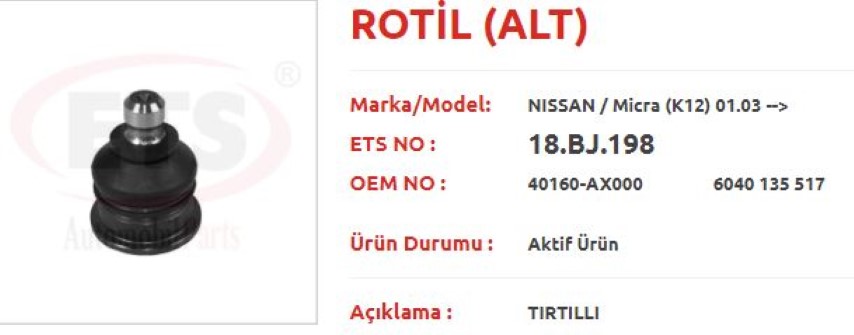 ALT ROTİL MİCRA 03-09-NOTE 06-09