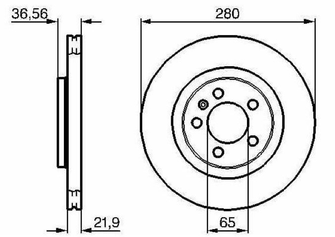 ÖN DİSK AYNA GOLF 98-06 A3 97-03 LEON 00-06 280MM